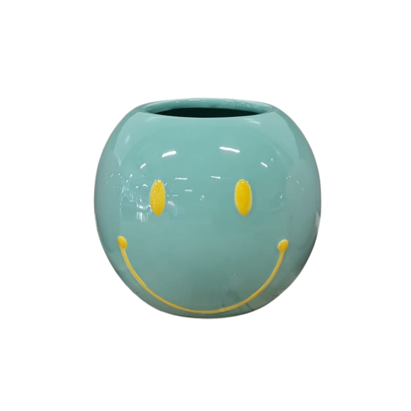 Keramik Smiley Vase in Rosa